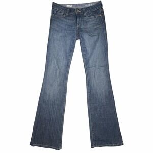 Gap 1969 Curvy Jeans Womens 25 Blue Low Rise Bootcut Denim Medium Wash Pockets